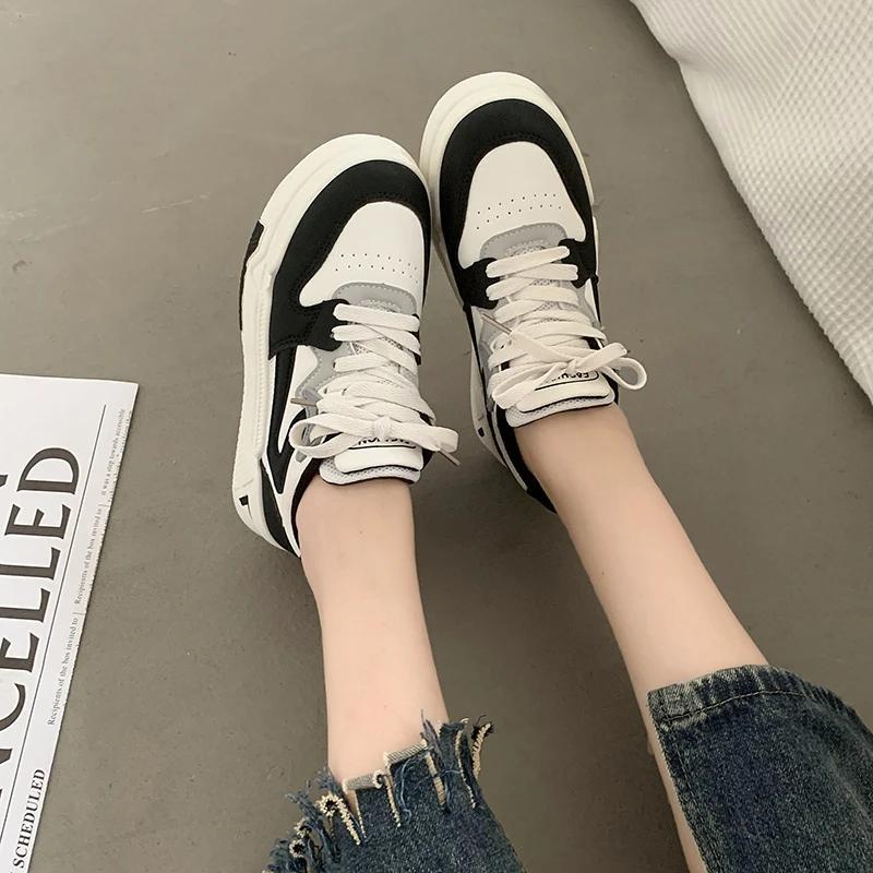 Women's Casual White Platform Trainers with Vegan Leather | Perfect for Casual Days