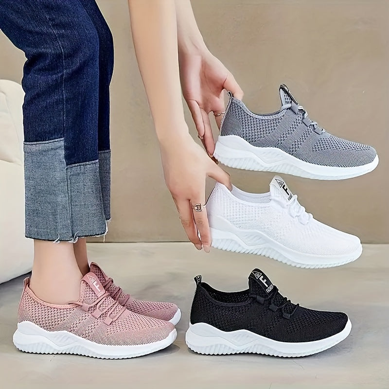 Women's Casual Lightweight Breathable Lace-Up Platform Trainers | Perfect for Outdoor Activities